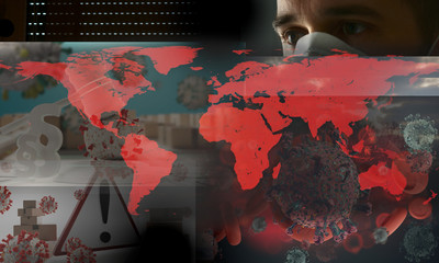 virus COVID-19 Coronavirus symbolic detailed 3d-illustration. elements of this image furnished by NASA