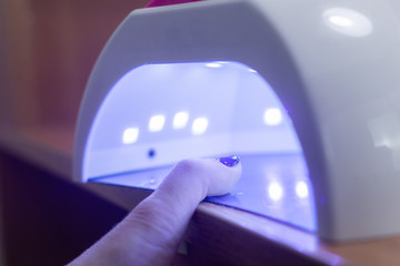 Manicure device for drying nails with ultraviolet, technique