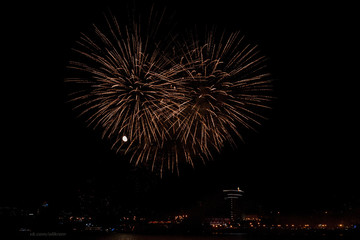 fireworks over the river