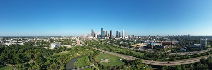 Fototapeta na wymiar Houston Downtown Landscape