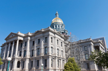 Fototapeta na wymiar Colorado State Capitol and Gold Dome