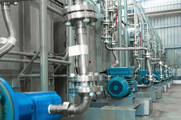 Fototapeta na wymiar Additive pump station in petrochemical technology