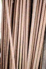 Construction fittings close-up. Reinforcement materials.