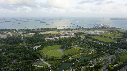 coastline of singapore in the early morning