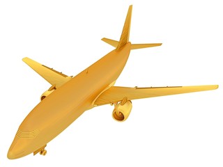 transport plane in gold