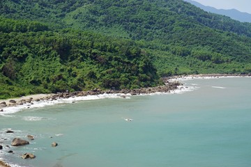 beautiful tropical coastline in vietnam