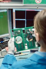Optical quality control and assembly inspection of an electronic product