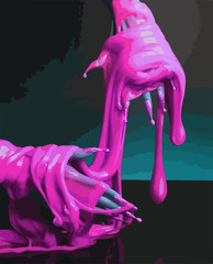 dripping fuchsia slime