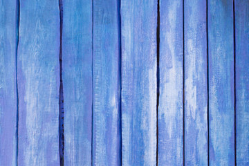 Beautiful texture of blue wooden boards painted in blue color