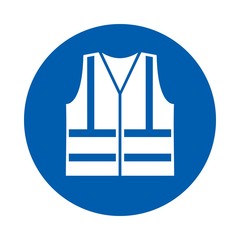 High visibility vest must be worn. M015.  Standard ISO 7010