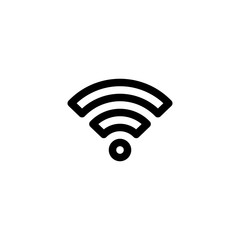 Internet Hotspot Area Public Sign Outline Icon Vector Illustration
