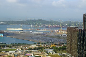 morning mood in singapores harbor
