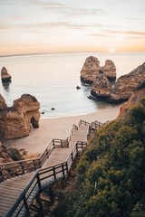 Fototapeta na wymiar Wonderful sunrise over Portuguese beach