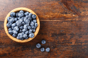 fresh blueberries place for text