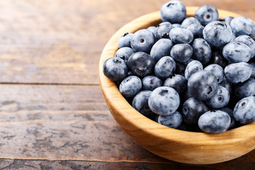 blueberries close-up in a plate