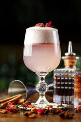 female cocktail in a glass