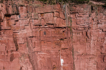 sandstone wall. former quarry in Germany