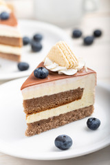 cream cake in a plate