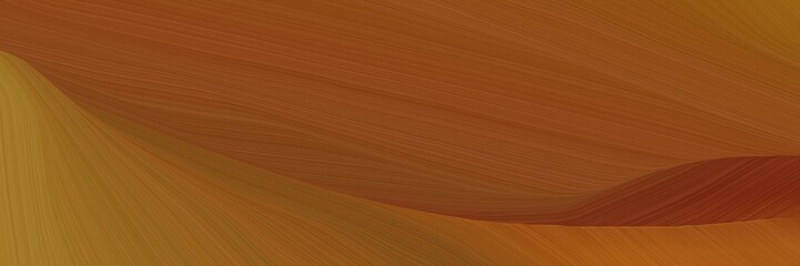 elegant abstract curved lines decorative designed horizontal header with saddle brown, sienna and brown colors. elegant curved lines with fluid flowing waves and curves