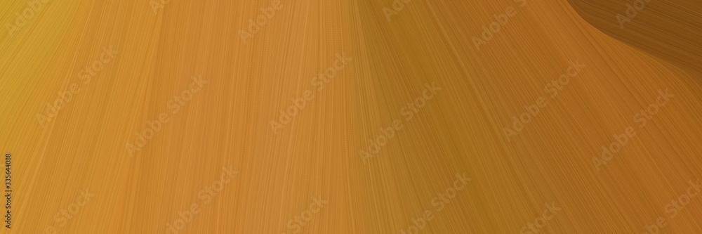 Poster elegant abstract curved lines artistic designed horizontal header with bronze, brown and saddle brown colors