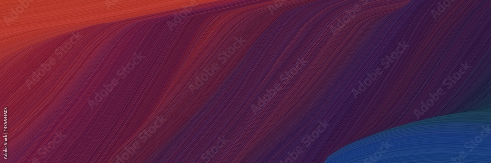 Aufkleber elegant abstract curved lines decorative horizontal header with very dark magenta, firebrick and dar