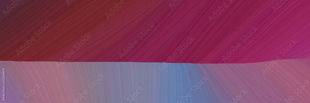 Aufkleber elegant abstract curved lines dynamic designed horizontal header with dark moderate pink, light slat