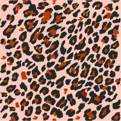 Leopard pattern design, vector illustration background. Animal design. Brown, orange, yellow