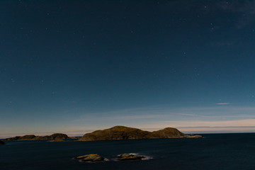 night view of the sea