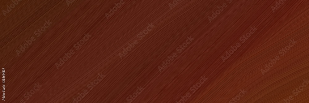 Aufkleber elegant abstract curved lines flowing designed horizontal banner with dark red, saddle brown and ver