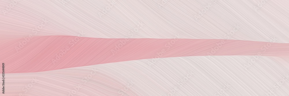 Poster elegant abstract curved lines flowing designed horizontal header with light gray, pastel magenta and tan colors. elegant curved lines with fluid flowing waves and curves