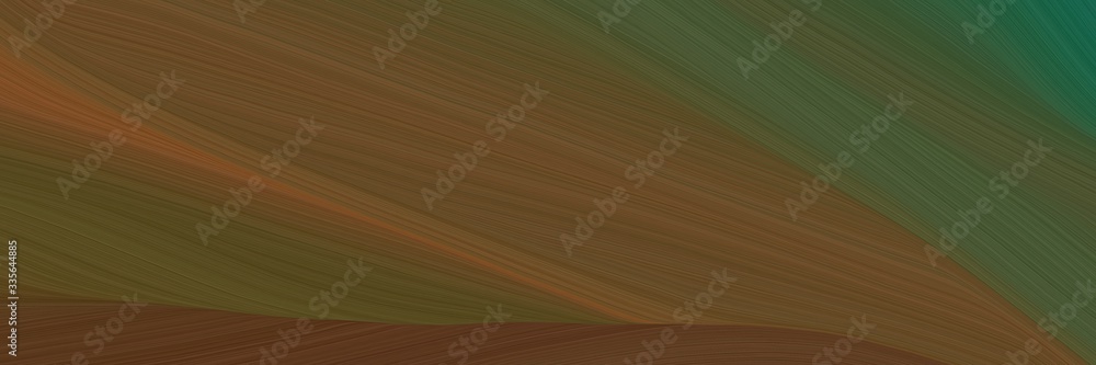 Aufkleber elegant abstract curved lines surreal horizontal header with dark olive green, dark slate gray and b