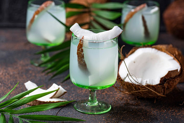 Natural healthy fresh coconut water