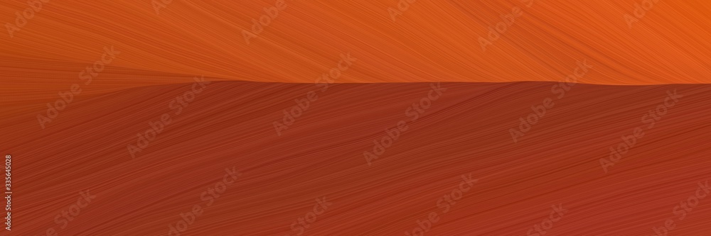 Aufkleber elegant abstract curved lines dynamic designed horizontal banner with saddle brown, coffee and dark 
