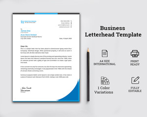 Business style letterhead template design