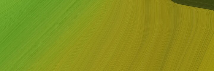 Obraz premium elegant abstract curved lines flowing header with olive drab, olive and dark olive green colors