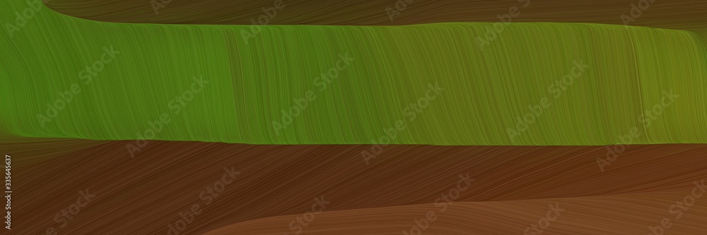 Poster elegant abstract curved lines colorful header with dark olive green, dark red and chocolate colors. elegant curved lines with fluid flowing waves and curves
