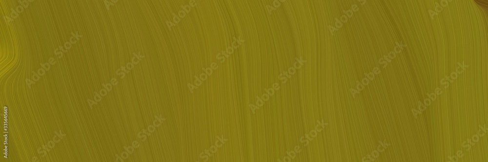 Poster elegant abstract curved lines surreal designed horizontal header with olive, dark golden rod and cho