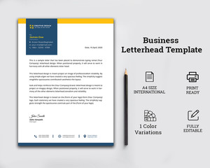 Business style letterhead template design