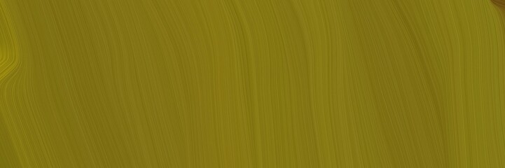 elegant abstract curved lines surreal designed horizontal header with olive, dark golden rod and chocolate colors