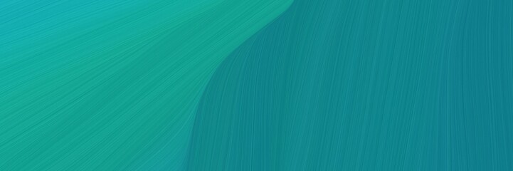 elegant abstract curved lines dynamic header design with dark cyan, light sea green and teal colors. elegant curved lines with fluid flowing waves and curves