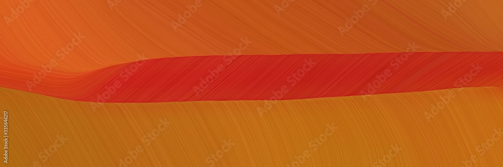 Aufkleber elegant abstract curved lines surreal banner with coffee, firebrick and sienna colors. elegant curve