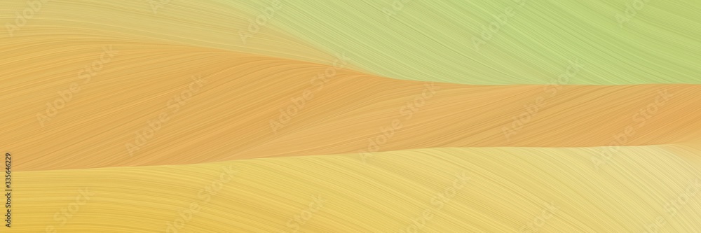 Aufkleber elegant abstract curved lines artistic banner design with burly wood, khaki and dark khaki colors. e