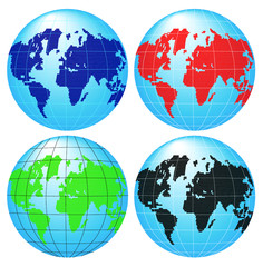 Halftone dotted world map. Vector graphic template for web and graphic designs. Abstract background. graphic World map of blue round dots. illustration eps