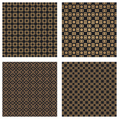 Geometric pattern collection for fabric, textile, print, surface design. Set of geometric patterns. Elegant geometric backgrounds collection