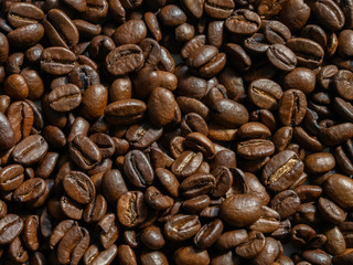 Grains of coffee.