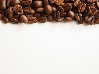 Coffee on the white background.