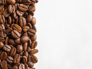 Coffee on the white background.