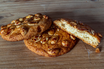 Sweet cookies with peanuts bakery