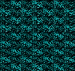 Teal Fire Mesh Background and Clothing Pattern