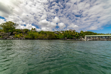 Saint Vincent and the Grenadines, Blue Lagoon beach bar and building view